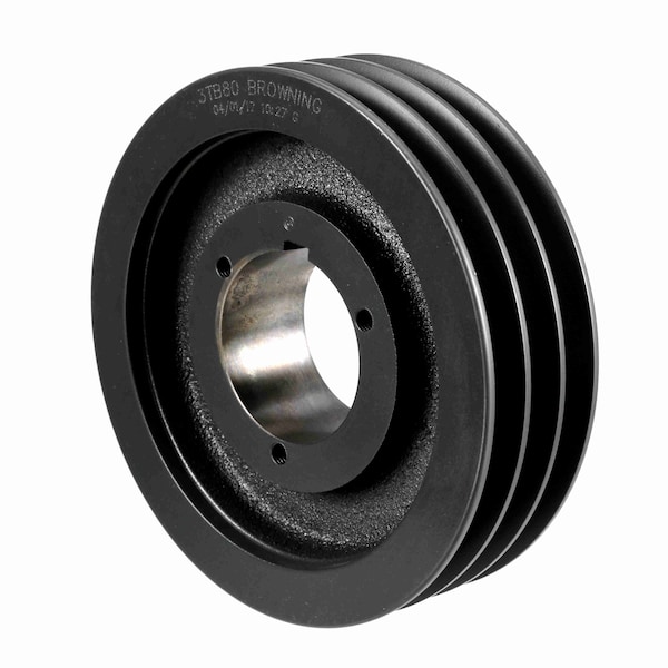 3 Groove Cast Iron Bushed Bore Multiple Sheave, 3TB80